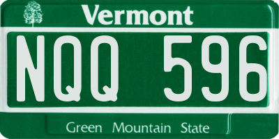VT license plate NQQ596