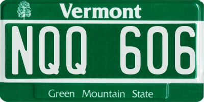 VT license plate NQQ606