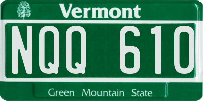 VT license plate NQQ610