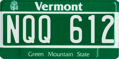 VT license plate NQQ612