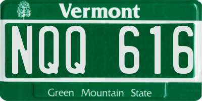 VT license plate NQQ616