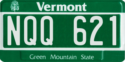 VT license plate NQQ621