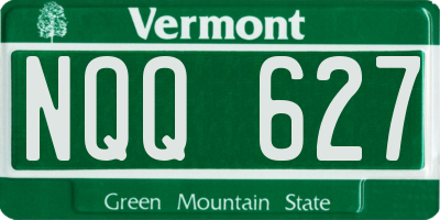 VT license plate NQQ627