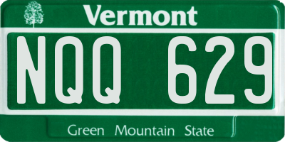VT license plate NQQ629