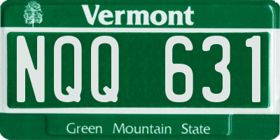 VT license plate NQQ631