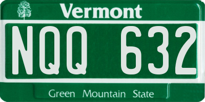 VT license plate NQQ632