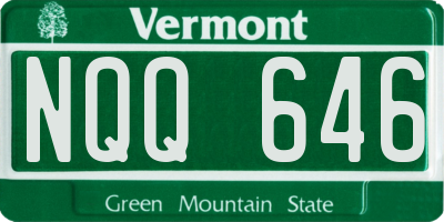 VT license plate NQQ646