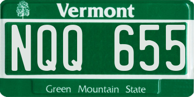 VT license plate NQQ655