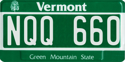VT license plate NQQ660