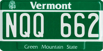 VT license plate NQQ662