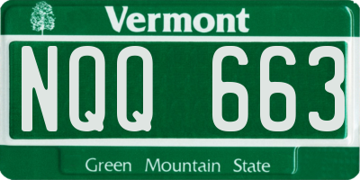 VT license plate NQQ663