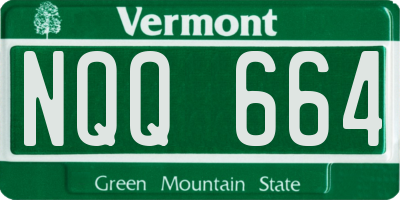 VT license plate NQQ664