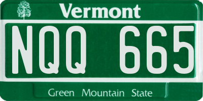 VT license plate NQQ665