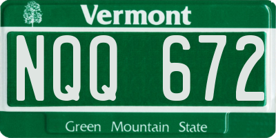 VT license plate NQQ672
