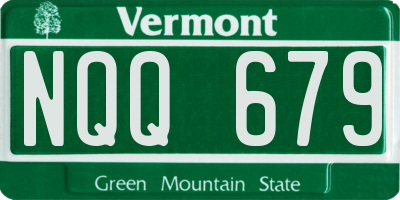 VT license plate NQQ679