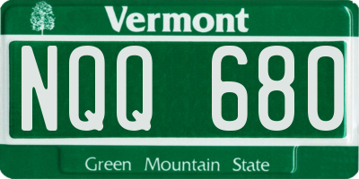 VT license plate NQQ680
