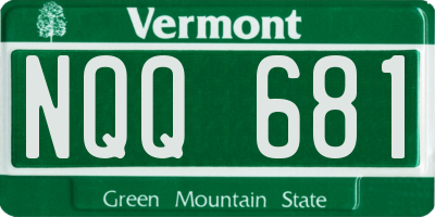 VT license plate NQQ681