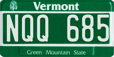 VT license plate NQQ685