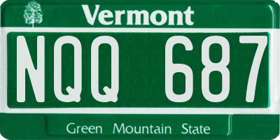 VT license plate NQQ687