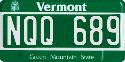 VT license plate NQQ689