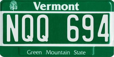 VT license plate NQQ694