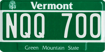 VT license plate NQQ700