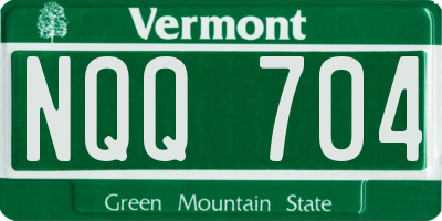 VT license plate NQQ704