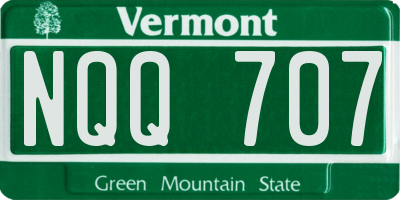 VT license plate NQQ707