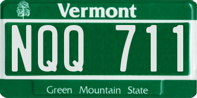 VT license plate NQQ711
