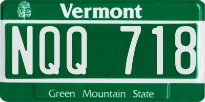 VT license plate NQQ718