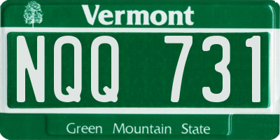 VT license plate NQQ731