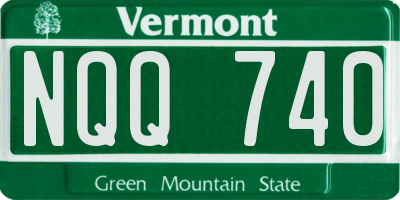 VT license plate NQQ740
