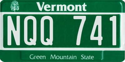 VT license plate NQQ741