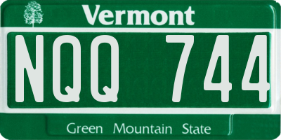 VT license plate NQQ744