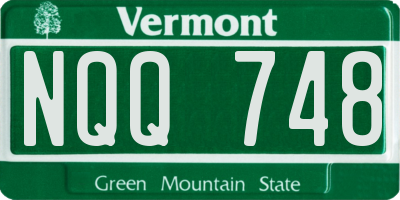 VT license plate NQQ748