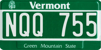 VT license plate NQQ755