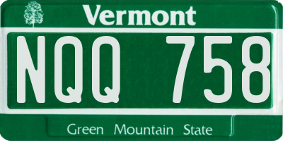 VT license plate NQQ758