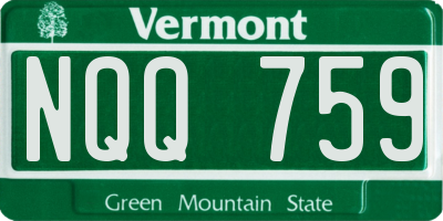 VT license plate NQQ759