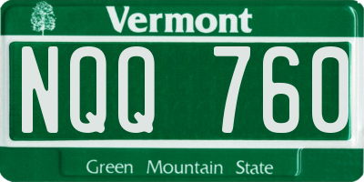 VT license plate NQQ760