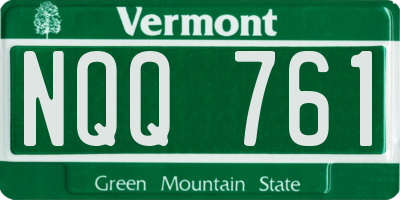 VT license plate NQQ761