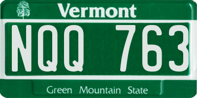 VT license plate NQQ763