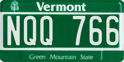 VT license plate NQQ766