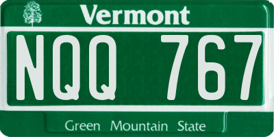 VT license plate NQQ767