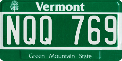 VT license plate NQQ769