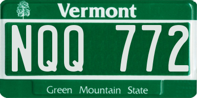 VT license plate NQQ772