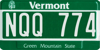 VT license plate NQQ774