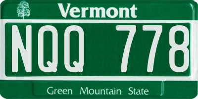 VT license plate NQQ778