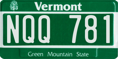 VT license plate NQQ781