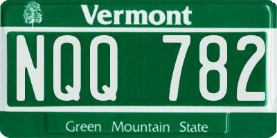 VT license plate NQQ782