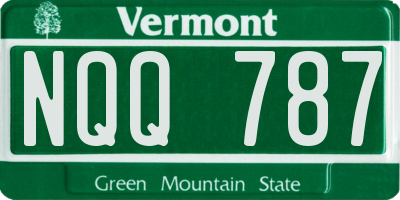 VT license plate NQQ787